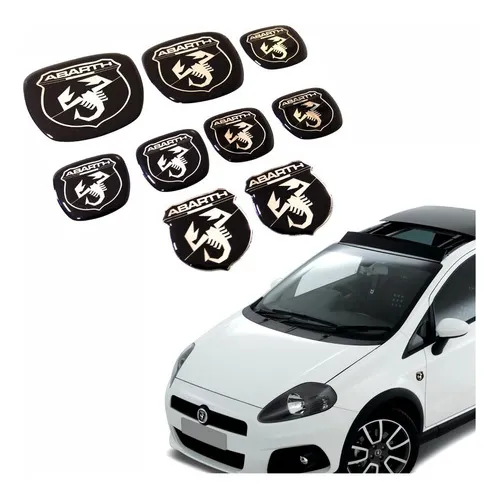 Kit Adesivos Emblemas Aplique Fiat Punto Abarth Res17 Cor Padrão Foto 1