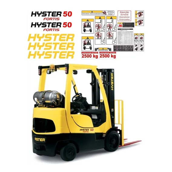 Kit Adesivos Empilhadeira Hyster 50 Fortis Ca-12803 Mq Foto 1