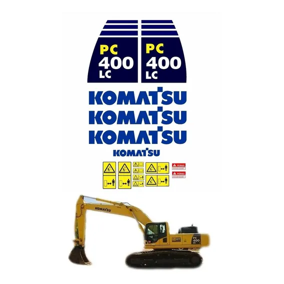 Kit Adesivos Escavadeira Komatsu Pc 400 Lc Pc400lc Mk Foto 1