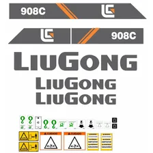 Kit Adesivos Escavadeira Liugong 908c Ca-00452 Mq Cor Foto mini 2