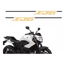 Kit Adesivos Faixa Aba Tanque Dourado Para Yamaha Xj6 13549 Foto mini 1