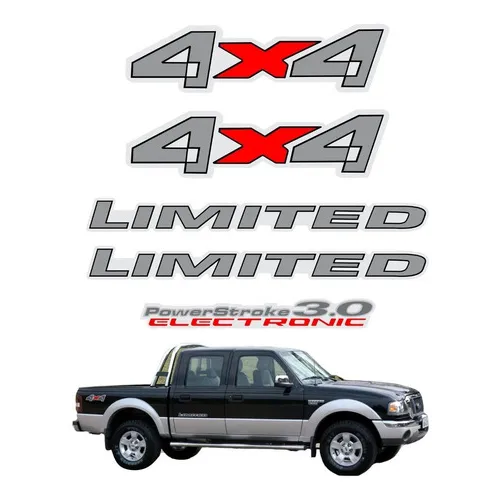 Kit Adesivos Faixa Ford Ranger 2007 Limited 4x4 3.0 Ca-03168 Foto 1