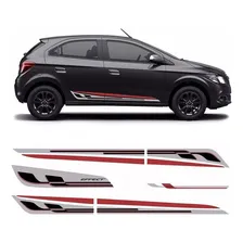 Kit Adesivos Faixa Lateral Cap么 Traseira Para Effect Onix 2014 2015 2016 Preto Sportinox Foto mini 1