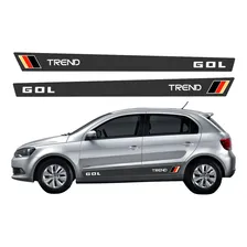 Kit Adesivos Faixa Lateral Volkswagen Gol Trend Ca-05036 Cor Preto Foto mini 1