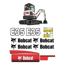 Kit Adesivos Faixa Mini Escavadeira Bobcat E35 Etiquetas Cor ADESIVO MINI ESCAVADEIRA BOBCAT E35 Foto mini 4