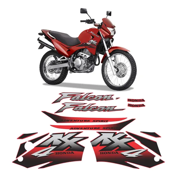 Kit Adesivos Faixa Moto Falcon Nx4 Adventure Spirit 2001 Foto 1
