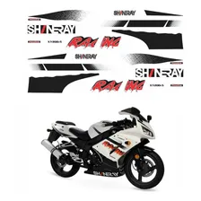 Kit Adesivos Faixa Shineray Xy 200 Racing Moto Branca R783 Foto mini 1