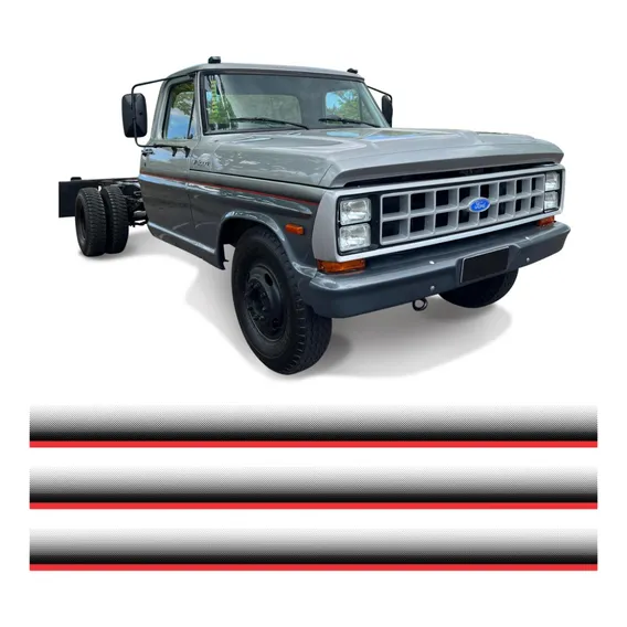 Kit Adesivos Faixas Laterais Ford F-4000 1986 1987 1988 1989 Foto 1