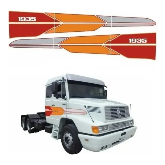 Kit Adesivos Faixas Laterais Para Mercedes Benz 1935 20163 Foto 1