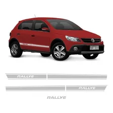 Kit Adesivos Faixas Laterais Prata Vw Gol Rallye G5 2011 Foto mini 1