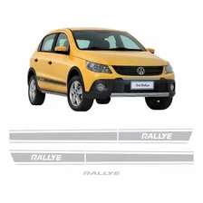 Kit Adesivos Faixas Laterais Prata Vw Gol Rallye G5 2011 Foto mini 4