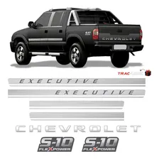 Kit Adesivos Faixas Para S10 Executive 2009 2010 2011 Preta Flex Power Vermelho Sportinox Foto  mini 1