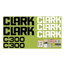 Kit Adesivos Gráfico Empilhadeira Clark C300 + Etiquetas Mk Foto mini 2