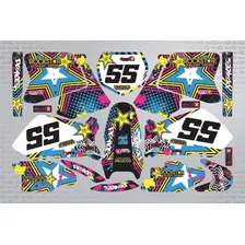 Kit Adesivos Gráficos Motocross CompatÃvel Rm 125 01-12 R873 Cor PERSONALIZADO Foto mini 1