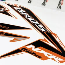Kit Adesivos Honda Bros Nxr 150 Ks 2011 Moto Laranja Foto mini 4