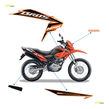 Kit Adesivos Honda Bros Nxr 150 Ks 2011 Moto Laranja Foto mini 2