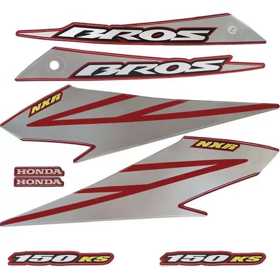 Kit Adesivos Honda Nxr 150 Bros Ks 2008 Vermelha Foto 1