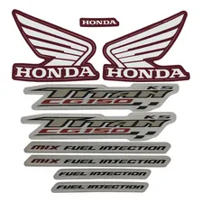Kit Adesivos Honda Titan 150 2009 Ks Vermelha Foto  mini 1