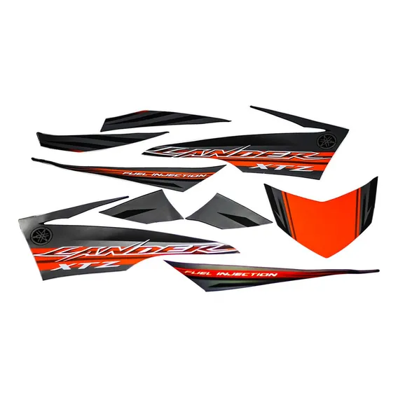 Kit Adesivos Jogo Faixa Xtz 250 Lander 2014 Preta Emblemas Foto 1
