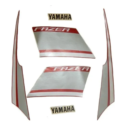Kit Adesivos Jogo Faixa Yamaha Fazer 250 2014 Vermelha Foto 1