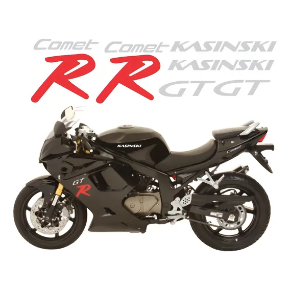 Kit Adesivos Kasinski Comet Gtr Resinado Vermelho Rs7 Foto 1