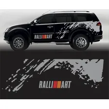 Kit Adesivos Laterais Para Mitsubishi Pajero Ralliart 17957 Cor Preto Foto mini 2