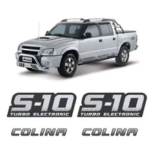 Kit Adesivos Laterais S10 Turbo Electronic + Emblema Colina Foto mini 1