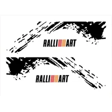 Kit Adesivos Lateral Para Mitsubishi L200 Ralliart 17941 Cor Preto Foto mini  2
