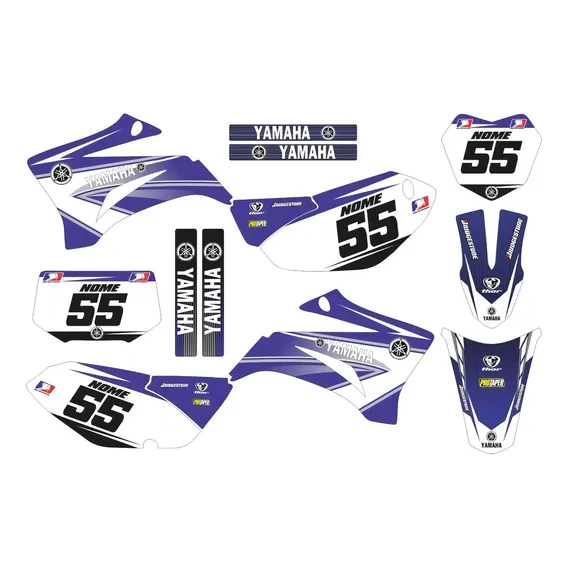 Kit Adesivos Moto De Trilha Ttr 125 Azul/branca Cross Ttr03 Foto 1