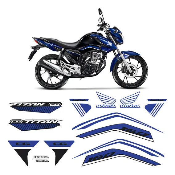 Kit Adesivos Moto Honda Cg Titan 160 2024 Modelo Original Foto 1