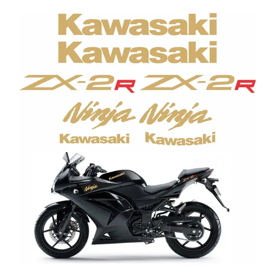 Kit Adesivos Moto Kawasaki Ninja 250r Zx2r Ca-13395 Foto 1