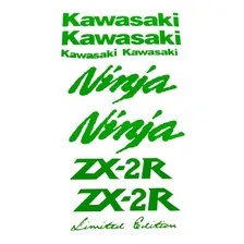 Kit Adesivos Moto Kawasaki Ninja 250r Zx2r Verde Ca-15670 Foto mini 1