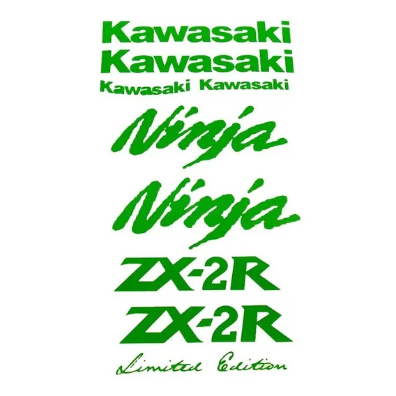 Kit Adesivos Moto Kawasaki Ninja 250r Zx2r Verde Ca-15670 Foto 1
