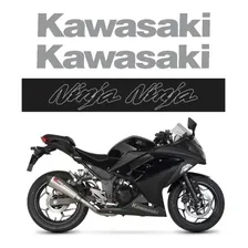 Kit Adesivos Moto Kawasaki Ninja 300 Preta Ca-15957 Cor PRATA Foto mini 1