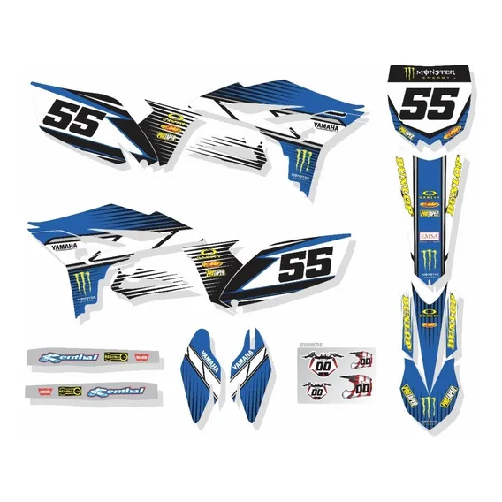 Kit Adesivos Moto Trilha Yamaha Yz 250f 2011 0,20mm Ca-15897 Foto 1
