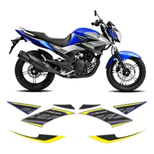 Kit Adesivos Moto Yamanha Fazer 250 Blue Flex 2017 Azul Foto mini 1