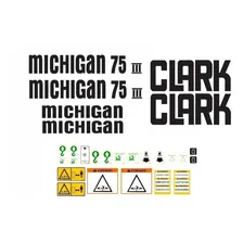 Kit Adesivos Pá Carregadeira Michigan Clark 75 Ca-00473 Mq Cor Preto Foto mini  2