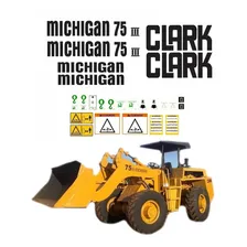 Kit Adesivos Pá Carregadeira Michigan Clark 75 Ca-00473 Mq Cor Preto Foto  mini 1