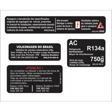Kit Adesivos Painel Frontal Capo Volkswagen Golf Ca-14026 Foto mini 1