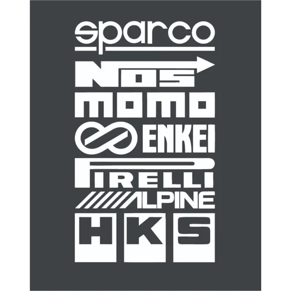Kit Adesivos Para Carros Tuning Rebaixados Marcas Esportivas Foto 1
