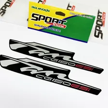 Kit Adesivos Para Cg Fan 150 Esi 2012 2013 Moto Cinza Sportinox Foto mini 4
