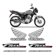 Kit Adesivos Para Cg Fan 150 Esi 2012 2013 Moto Cinza Sportinox Foto mini 1