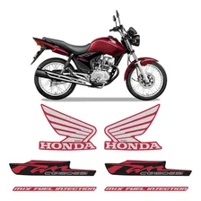 Kit Adesivos Para Cg Fan 150 Esi 2012 2013 Moto Vermelha Sportinox Foto mini 1