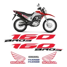 Kit Adesivos Para Honda Bros 160 Esdd 2014 Moto Vermelha Foto mini 1