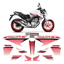 Kit Adesivos Para Honda Cb 250 Twister 2022 Moto Branca Sportinox Foto mini 1