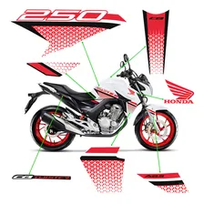 Kit Adesivos Para Honda Cb 250 Twister 2022 Moto Branca Sportinox Foto mini 4