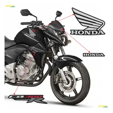 Kit Adesivos Para Honda Cb 300r 2013 Moto Preta Emblemas Asa Sportinox Foto mini 2