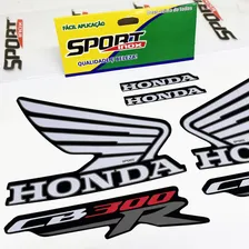 Kit Adesivos Para Honda Cb 300r 2013 Moto Preta Emblemas Asa Sportinox Foto mini 3