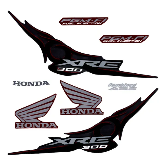 Kit Adesivos Para Moto Honda Xre 300 2011 Vermelha Foto 1