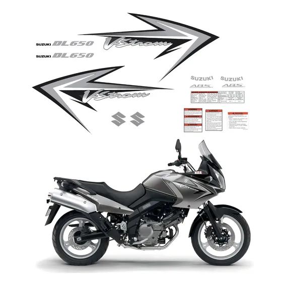 Kit Adesivos Para Suzuki Dl650v Strom 2009 2010 2011 17476 Cor Preto Foto 1